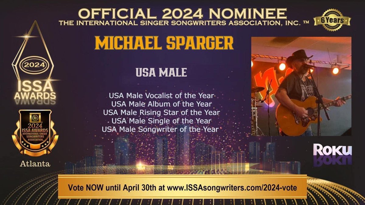 carlabonnell's tweet photo. Please consider voting for my artist Michael and my promoter Sandra! Vote daily until the end of April. Get us to the finals! USA and International https://t.co/QyjHDKf4Xu