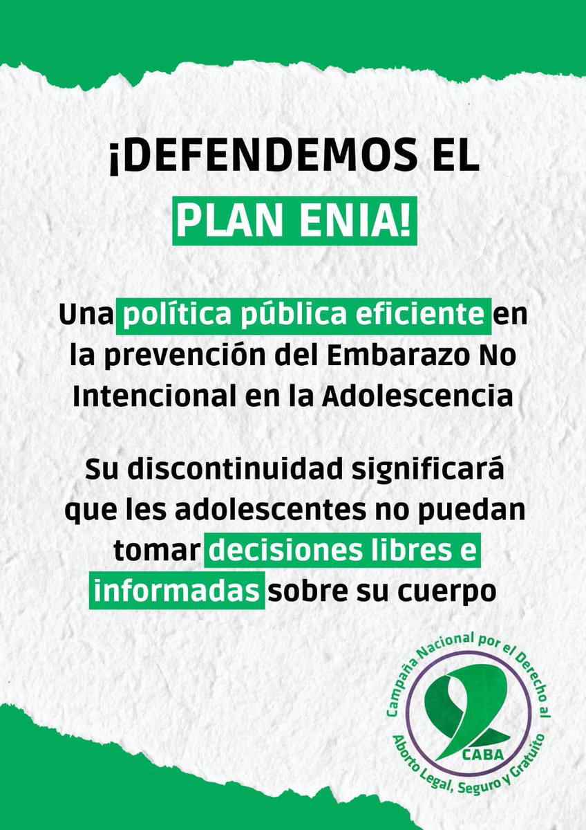 El Plan Enia es una política pública que comenzó en el gobierno de Mauricio Macri con el objetivo de reducir embarazos no intencionales en la adolescencia y funcionó 👇🏼👇🏼