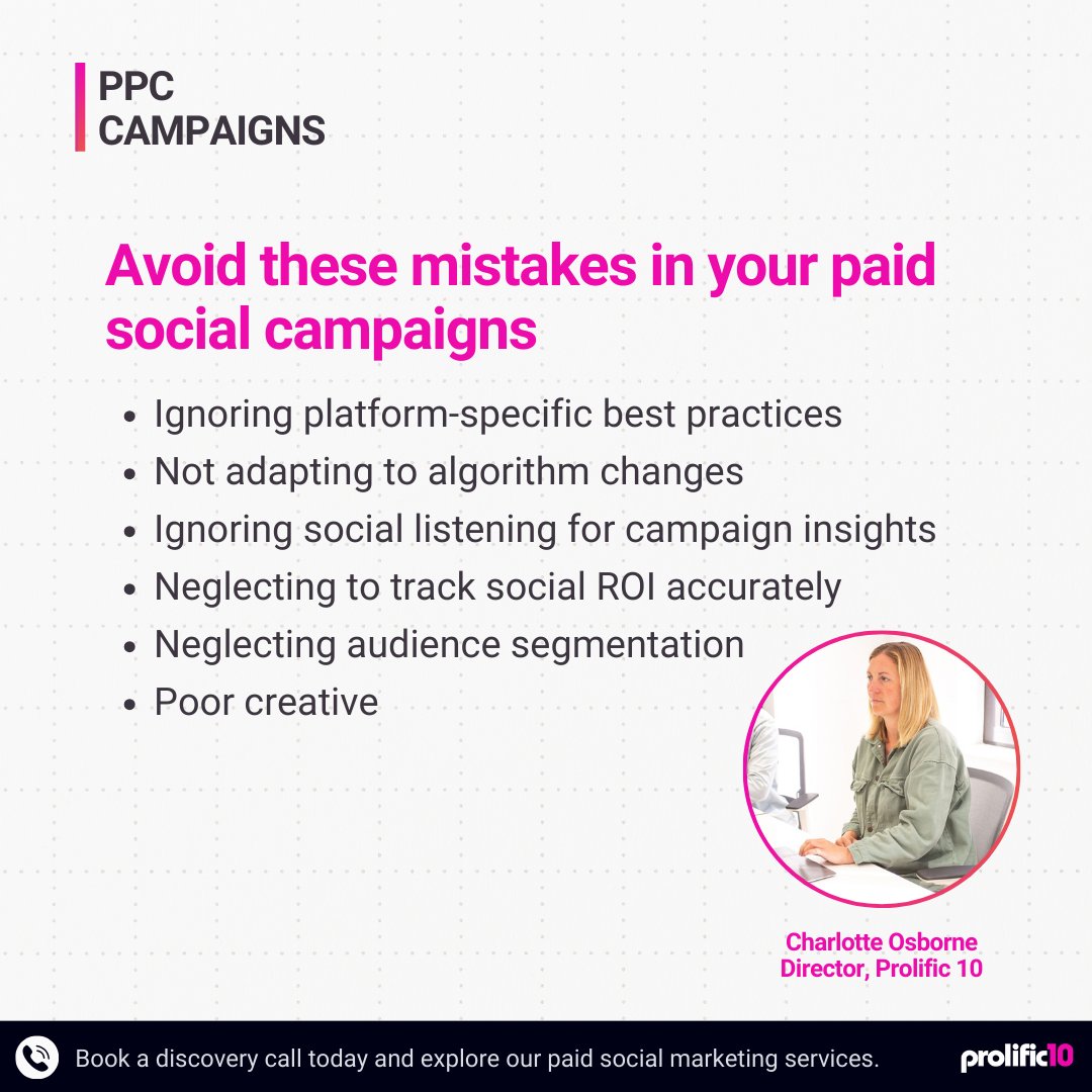 With social media algorithms changing to prioritise user experience, marketers are choosing paid social as a core part of their strategy. 

Before you get cracking on your social media strategies, let's discuss some of the common pitfalls to watch out for.
​
#PaidSocial #LeadGen