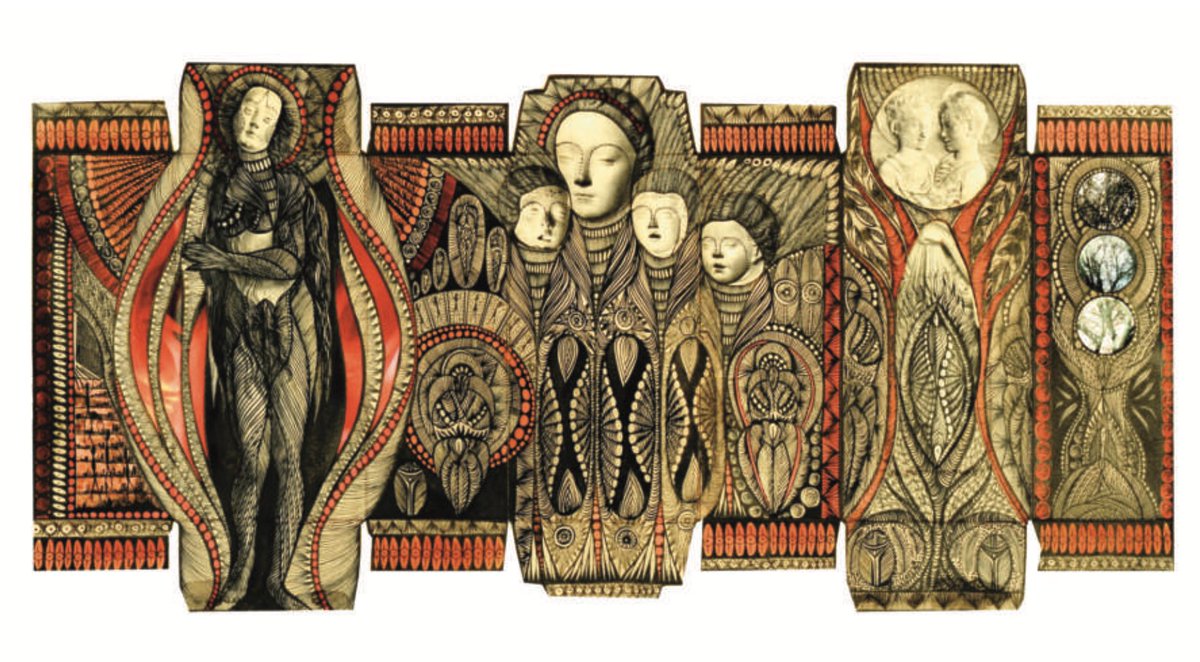 RawVisionMag's tweet image. Dive into the intricate layers of Margot's artwork in the latest issue of Raw Vision. Each piece invites viewers on a journey through vibrant ecosystems and spiritual realms.
rawvision.com/products/issue…

#margot #margotart #outsiderart #selftaughtart #visionaryart #rawvision