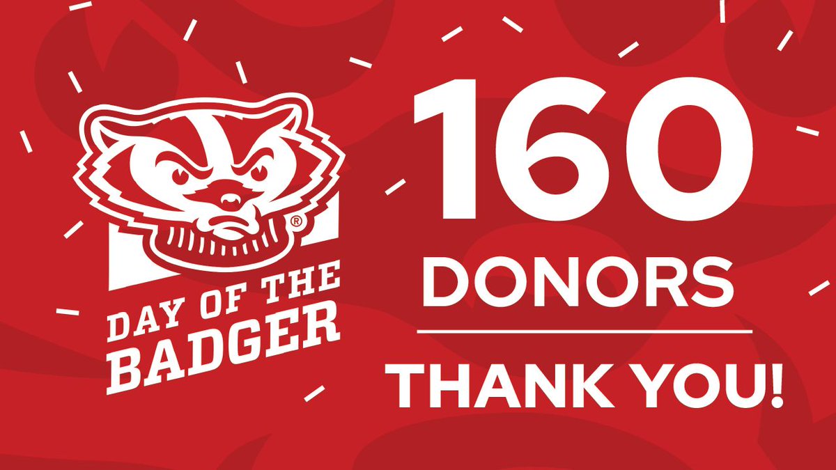 UWLaFollette's tweet photo. Thank you to our first 160 #DayOfTheBadger donors! You unlocked an extra $40,000! We are grateful to Kevin Hayden, Terry Lierman, and Michael and JoAnn Youngman for creating this generous challenge. #LFS40
Donate by 5 p.m. to support our students: https://t.co/uE3PFKEXzL https://t.co/eai4j3nw3T