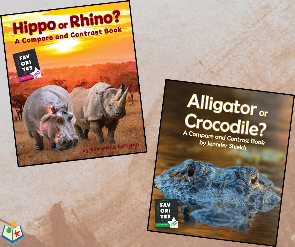 Two of our titles made the 2024 CBC Favorites Award Lists! Alligator or Crocodile? A Compare and Contrast Book - A 2024 CBC Teacher Favorites Winner Hippo or Rhino? A Compare and Contrast Book - A 2024 CBC Librarian Favorites Winner Congratulations Jennifer and Samantha!