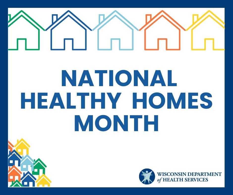 This National Healthy Homes Month let's make sure all Wisconsinites can have a #HealthyHome. Test for radon, address lead paint and water hazards, reduce moisture, improve ventilation, control pests, and maintain indoor air quality. Learn how: dhs.wisconsin.gov/environmental/… #NHHM24