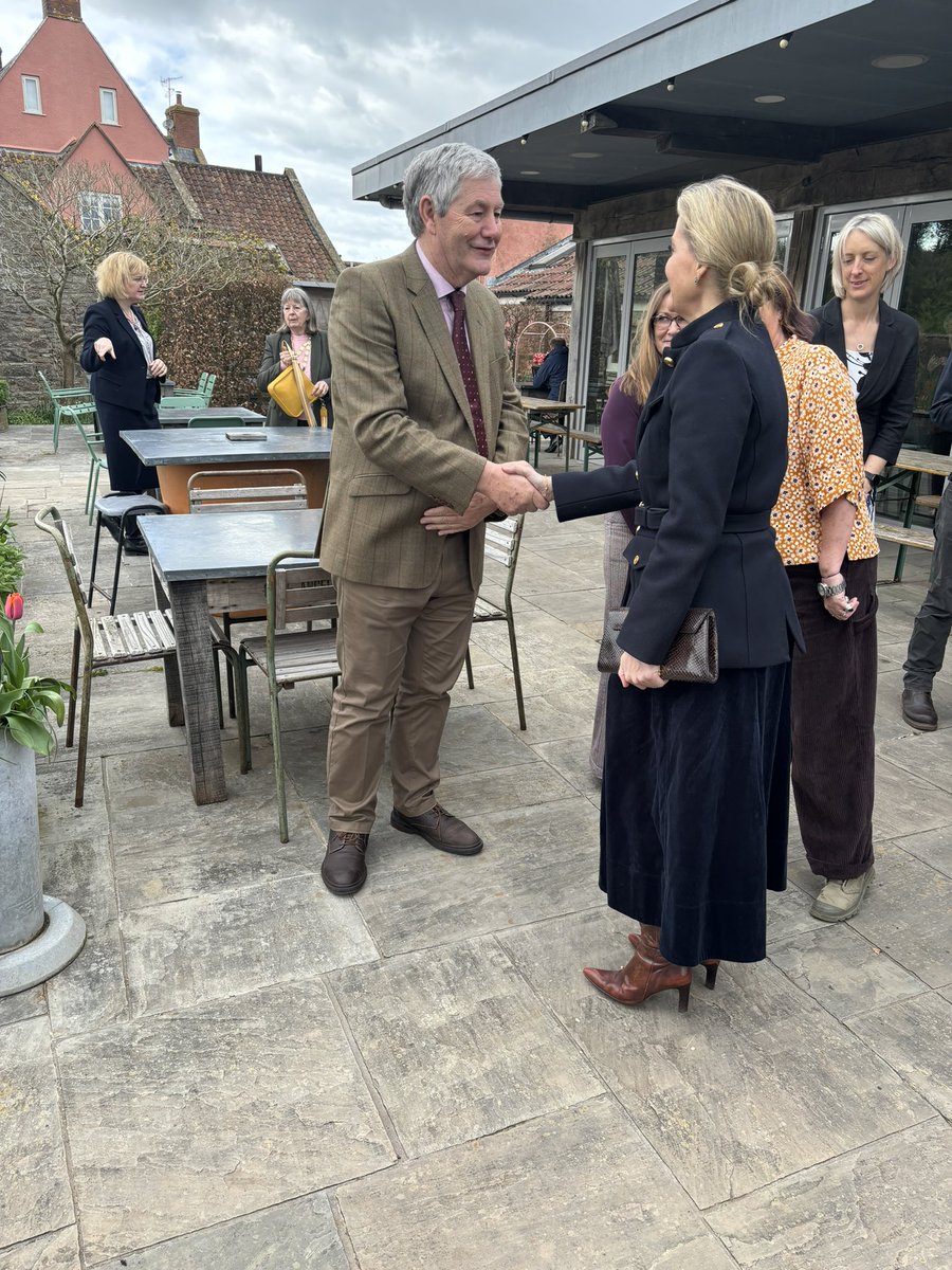 The Lord-Lieutenant of Somerset, Mr Mohammed Saddiq welcomed The Duchess of Edinburgh GCVO to Yeo Valley Organic Garden. @NSomTimes @WMNNews @CountyGazette @SomersetCouncil @bbcpointswest @itvwestcountry @chambersomerset