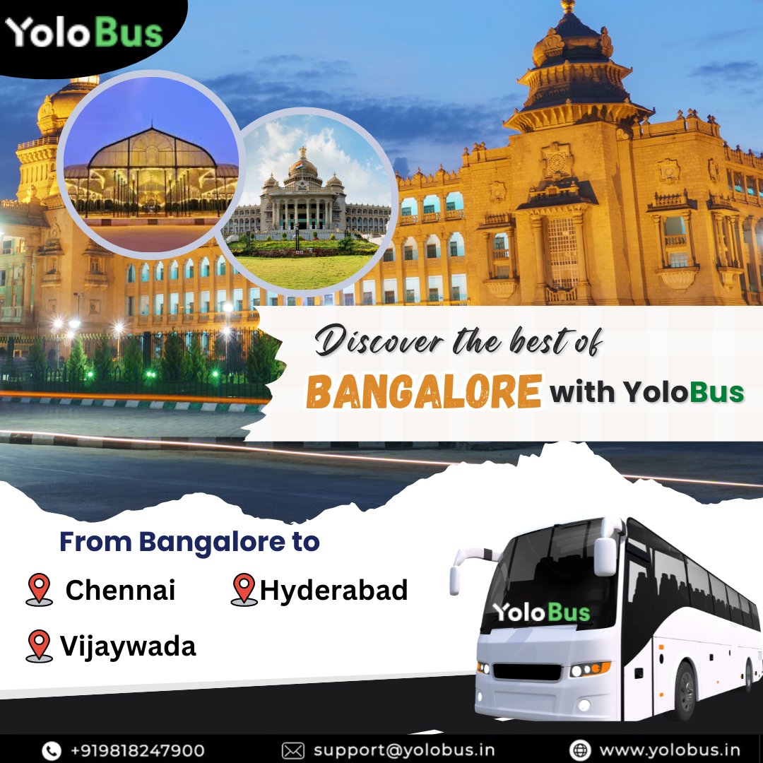 Embark on an unforgettable journey with YoloBus.

Experience the convenience and comfort of travel from
Banaglore <> Chennai
Banaglore <> Hyderabad
Banaglore <> Vijaywada

Book your ride now and let the adventure begin! 
.
#YoloBus #YoloBusIndia #Bangalore #travel #bustravel
#bus