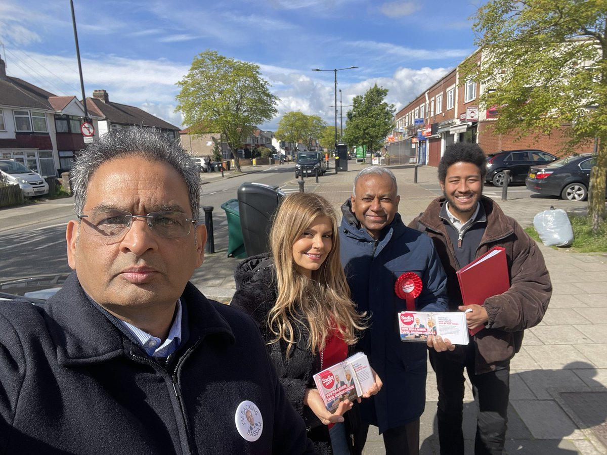 A fantastic #LabourDoorStep in #Perivale this morning. Perivale people voting for @LondonLabour , @BassamMahfouz and @SadiqKhan . Thanks @RimaBaaklini and @Nathanial