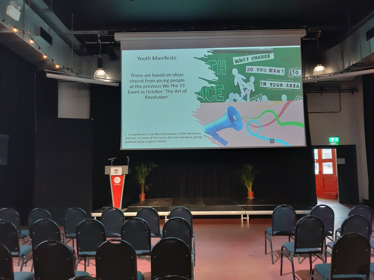 markcoates99's tweet photo. Busy setting up for tonight's #youthvoice event at the Station, can't wait to see young people engaging with political candidates from Bristol Conservative, Green, Labour and Lib Dem parties  #WeThe33 #GiveAnX https://t.co/3d3RtsCBLi