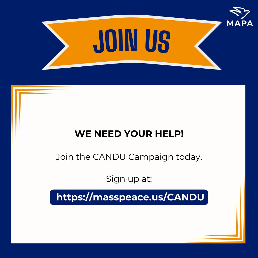 Do you want to ensure the safety and future of our planet? Are you concerned about the threat of nuclear war and climate catastrophe? Join MAPA's Climate and Nuclear Disarmament United campaign to fight for our future here: masspeace.us/CANDU Have Hope, Take Action!