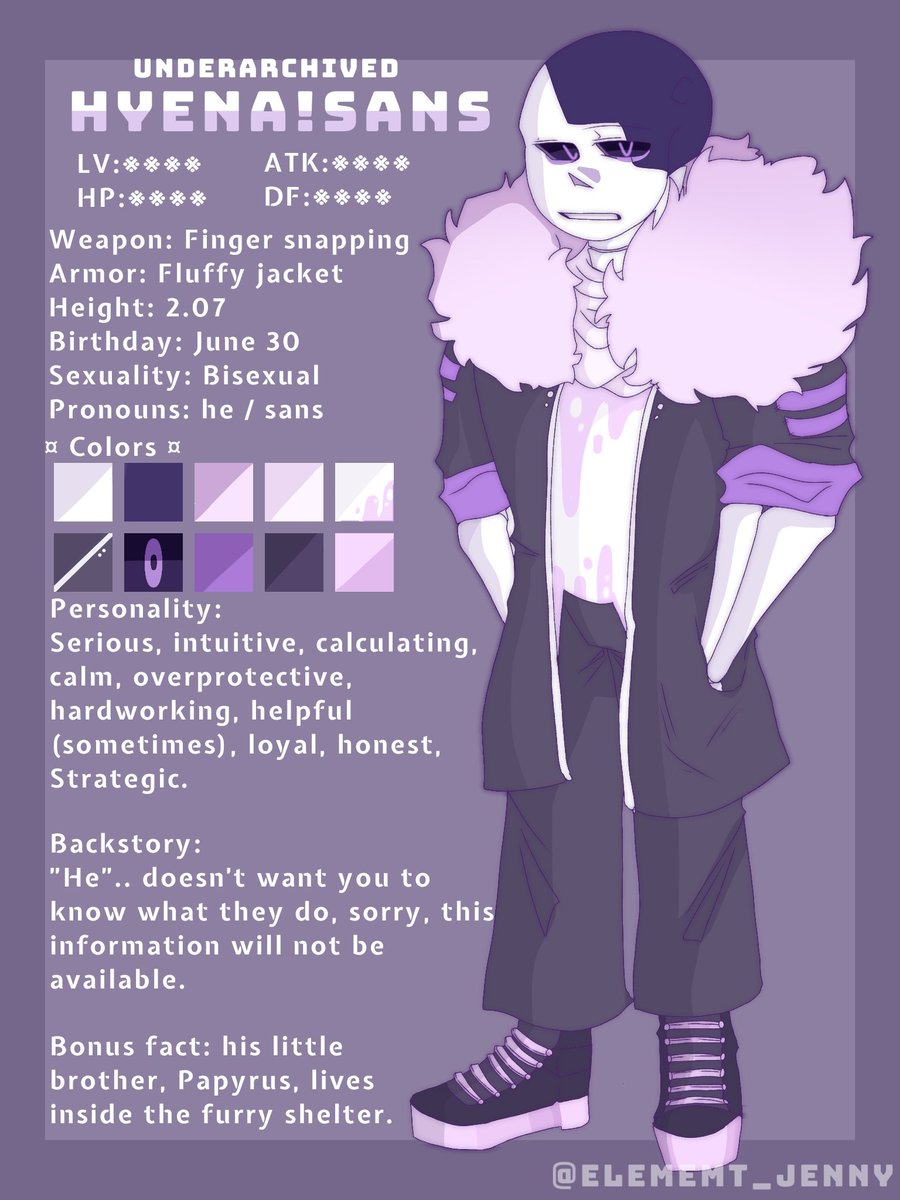 element_jennyy's tweet photo. Coloco esto para link de personaje 💫
#underarchived #hyenpapyrus #hyenasans #ocsans #ocpapyrus https://t.co/v3SiumgiKa