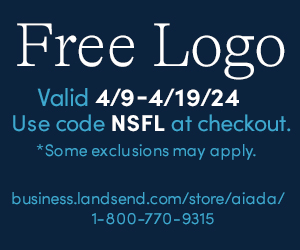 AIADA Affinity Partner @LandsEnd4Biz has a special just for you -- Free Logo! Use code NSFL at checkout. business.landsend.com/store/aiada