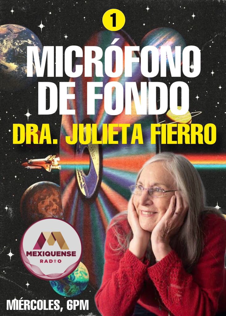 ¡ESTRENO! @MexiquenseR • MICRÓFONO DE FONDO • Conversaciones que transforman al mundo 🔊 La increíble Dra. Julieta Fierro es la invitada del primer episodio 🚀✨ Miércoles, 6PM 91.7 FM Metepec 104.5 FM Valle de Bravo 91.7 FM Amecameca 88.5 FM Zumpango radioytvmexiquense.mx