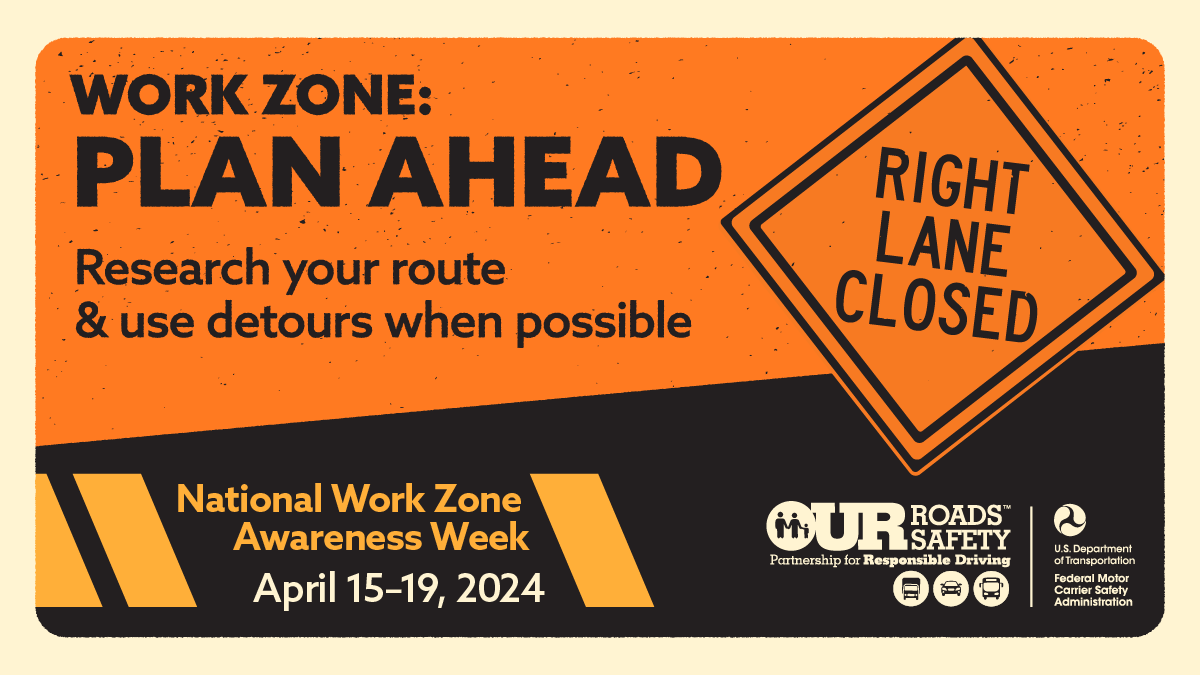 ATA Share the Road (@atasharetheroad) on Twitter photo Works zones may require lane closures or detours, so be sure to plan ahead this #NWZAW and always. #OurRoads <a href="/MackTrucks/">Mack Trucks</a> <a href="/Bendix_CVS/">Bendix</a> <a href="/OmnitracsHQ/">Omnitracs</a> <a href="/PrePass/">PrePass</a> <a href="/Shell/">Shell</a> <a href="/TATravelCenters/">TravelCenters of America</a> <a href="/goodyear/">Goodyear</a> <a href="/_GreatDane/">Great Dane</a> <a href="/HEND_INTL/">HENDRICKSON</a> #ShareTheRoad Works zones may require lane closures or detours, so be sure to plan ahead this #NWZAW and always. #OurRoads <a href="/MackTrucks/">Mack Trucks</a> <a href="/Bendix_CVS/">Bendix</a> <a href="/OmnitracsHQ/">Omnitracs</a> <a href="/PrePass/">PrePass</a> <a href="/Shell/">Shell</a> <a href="/TATravelCenters/">TravelCenters of America</a> <a href="/goodyear/">Goodyear</a> <a href="/_GreatDane/">Great Dane</a> <a href="/HEND_INTL/">HENDRICKSON</a> #ShareTheRoad