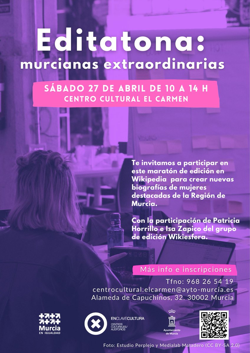 Editatona de extraordinarias en el CC El Carmen con las amigas de <a href="/Wikiesfera_org/">Wikiesfera</a> y <a href="/BeltranMarina/">Marina Beltran</a> 💜<a href="/enclavecultura/">EnClave Cultura</a>