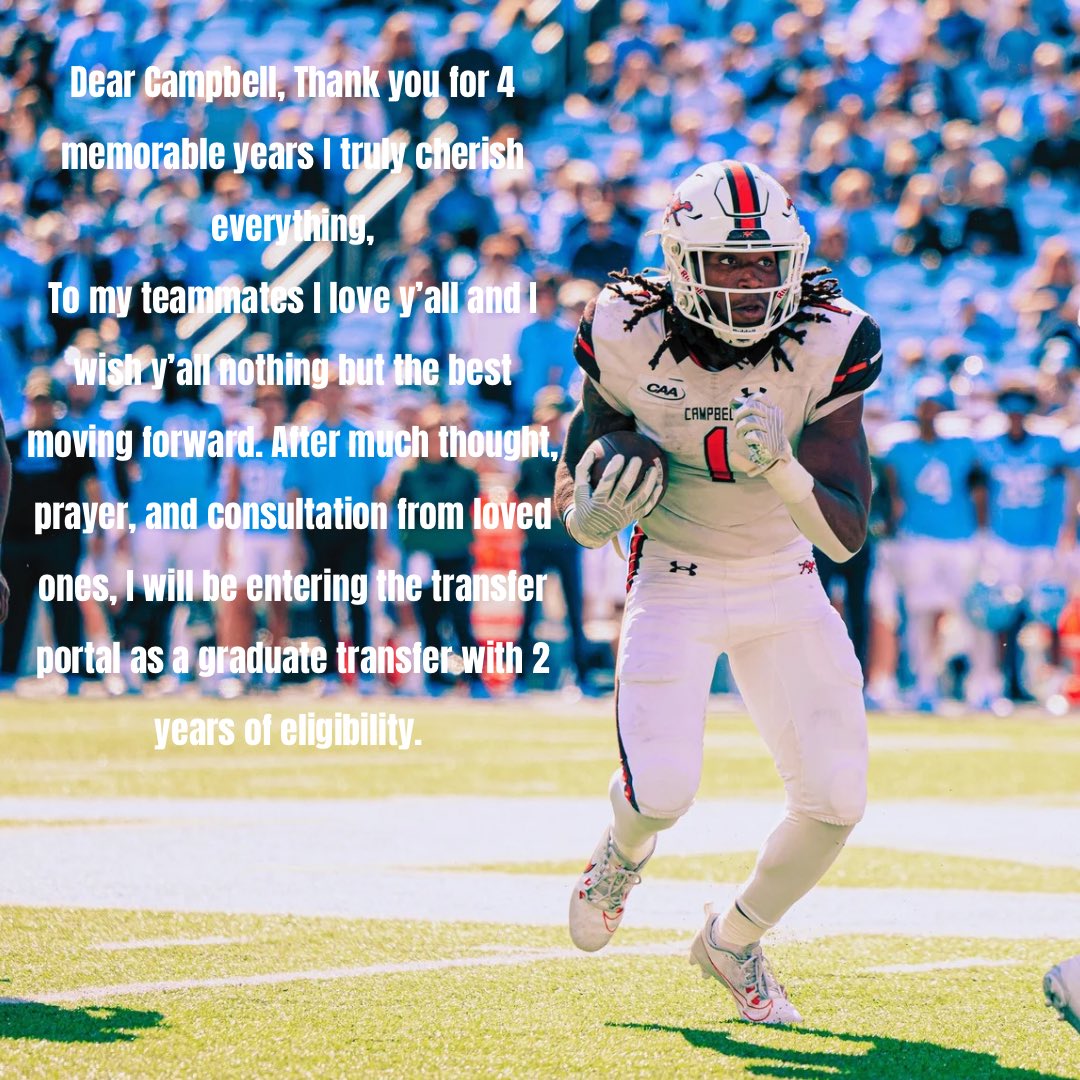 6’2 224 Grad Transfer RB 
2 years of Eligibility!! 
Film below⬇️
youtu.be/h_OXvNJoBIw?si…