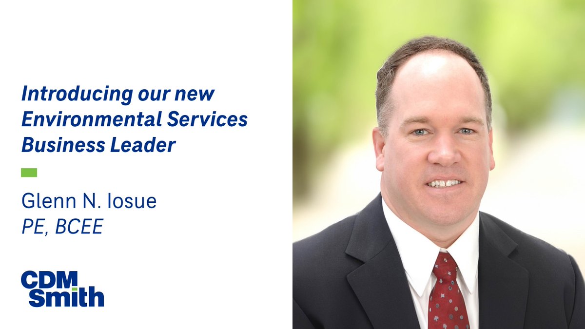 🎉 A warm welcome to our new environmental services business leader, Glenn Iosue! An expert in some of the most innovative #remediation approaches, Glenn has already left his mark on challenging sites. 💙🌎 #PFAS #EnvironmentFirst