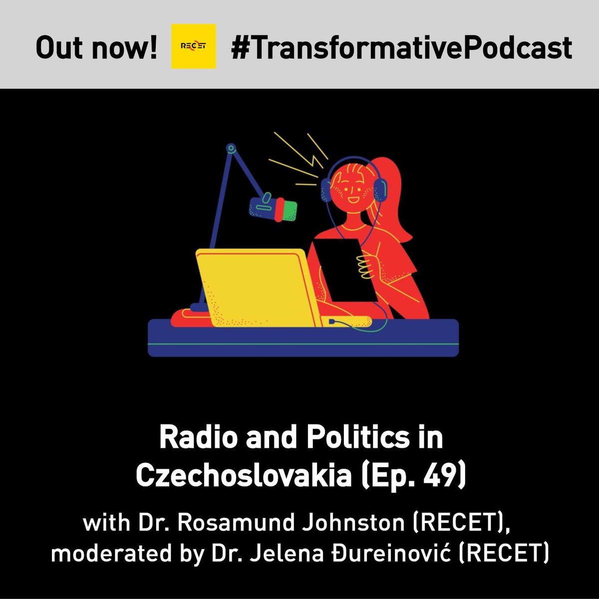 recetvienna's tweet photo. What does radio tell us about state socialism and Czechoslovakia's post-1945 history? In the newest episode of our #TransformativePodcast, @DureinovicJ talks to Rosamund Johnston about her new book "Red Tape". 🎧 Listen via https://t.co/LJSt4fFU3D or through your favourite app https://t.co/6M6jCsrE2U