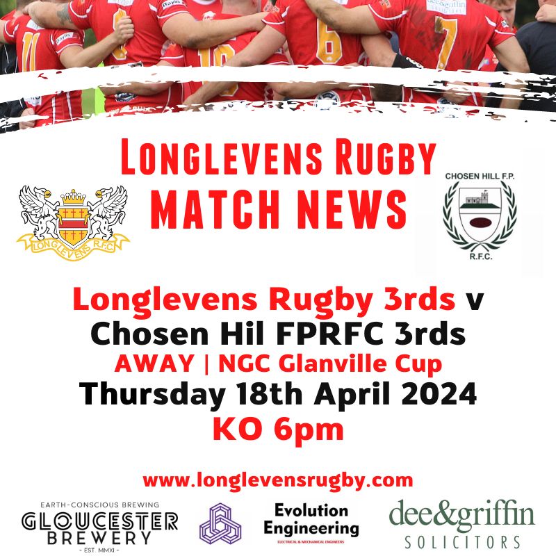 🏉 MATCH NEWS 🏉 The 2nds and 3rds are in NGC Cup action tonight and tomorrow night! 🏆 Both face away ties.... Brockworth RFC v Longlevens Rugby 2nds tonight, KO 6PM Chosen Hill FPRFC 3rds v Longlevens Rugby 3rds tomorrow, KO 6PM 💪 #UpTheGriffins @deacs3