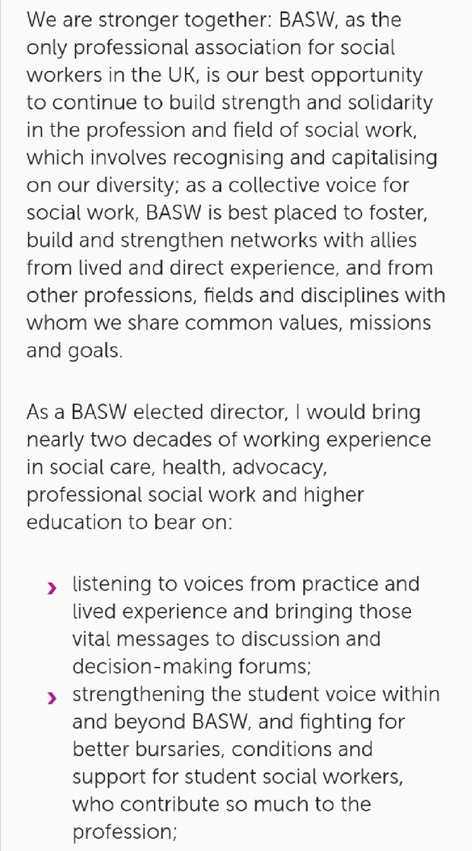 SWConcern's tweet image. Are you a BASW member?

Do you want a strong, independent voice representing the views of social workers and the peole we support on the board?

Then please read my election statement and consider voting for me in the upcoming election.

#OneProfession

basw.co.uk/basw-council-d…