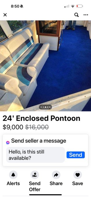 Facebook marketplace is the new Craigslist. Not the Bang Boat 😭😭😭😂 https://t.co/FavztBCdCI