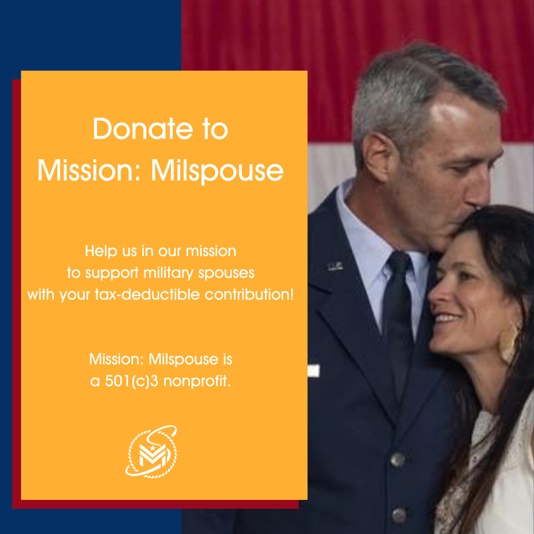 Join us in empowering military spouses worldwide! Donate today and be a part of our mission! 🌟 

missionmilspouse.org/join-our-missi…

#MissionMilspouse #SupportOurSpouses #DonateNow