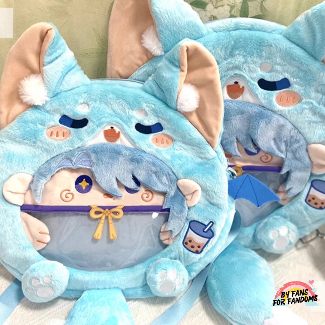 ByFansForFandom's tweet photo. Newly added! This mischievous hydro swordsman is available as a sling bag or backpack! 🌊#kamisatoayato #genshinimpact #ayato 
See more here: https://t.co/FjlpZ4bJPF https://t.co/ljSVdPaMKD