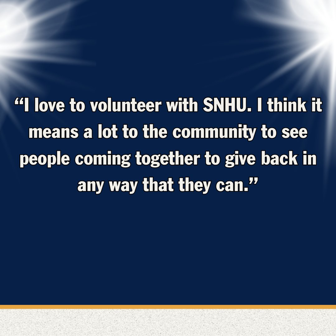 Dorian Elswick is a shining example of a passionate SNHU alumna. She truly believes in the significant impact of volunteering and giving back to the community. Learn more about why Dorian chooses to serve with SNHU: alumni.snhu.edu/.../volunteer-…