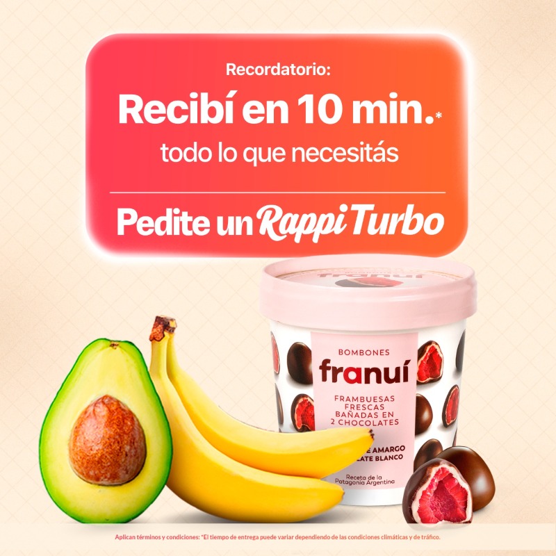 RappiArgentina's tweet photo. Ese ingrediente que te falta llega en 10 min. 🛵💨¡Recordá, pedí un Rappi Turbo!