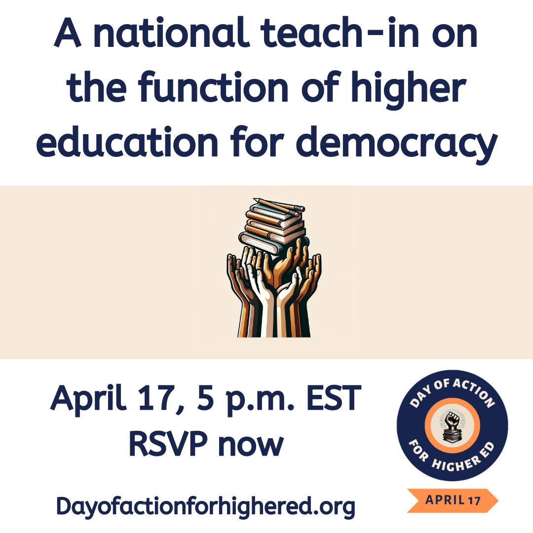 AAUP's tweet photo. Have you RSVPed to the National Day of Action for Higher Ed virtual teach-in? Join today at 5ET! https://t.co/8kPL4KBluK #HigherEdFightBack https://t.co/5Fq0eKQols