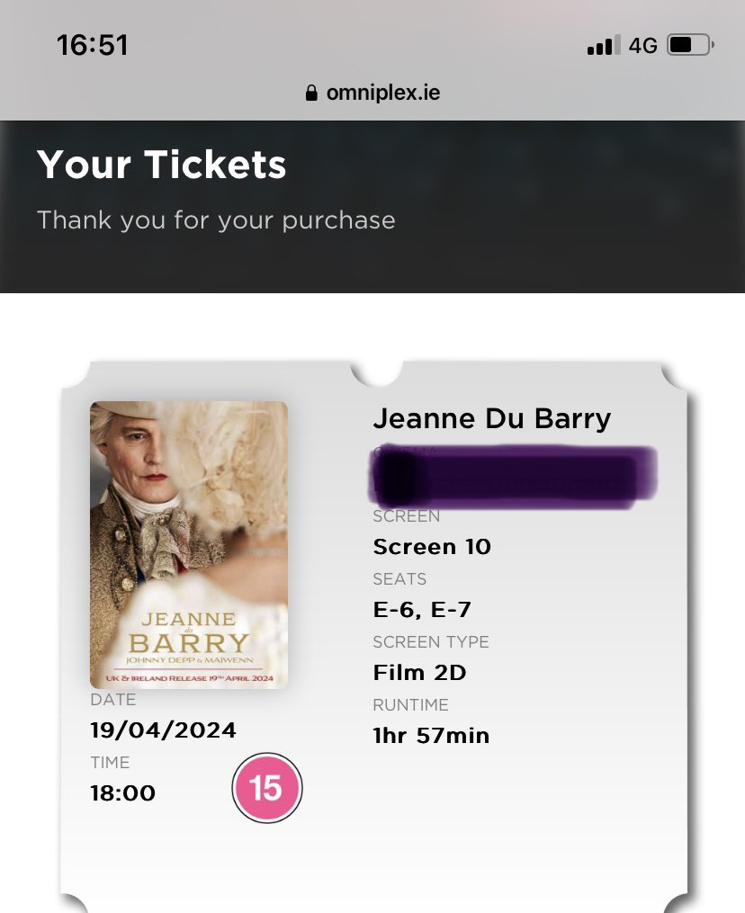 I am so excited 🎉🎉. I might be going with my mum instead of my husband if l can’t get a babysitter. I can’t ask her to babysit as she is looking after my boys during the day when l am at work on Fri. #JeanneDuBarry l haven’t been to the movies in 5 years. #JohnnyDeppBestActor