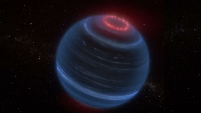 Using the James Webb Space Telescope (JWST), astronomers have made the surprising discovery of methane emissions coming from a brown dwarf, or 'failed star.' An illustration of a brown dwarf and its infrared emissions as seen by the James Webb Space Telescope.