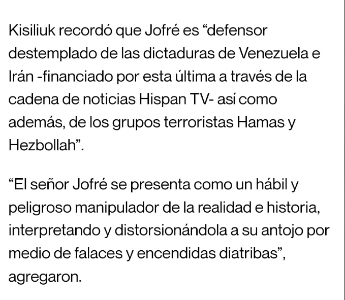 Boric pidiendo respeto, enojado y taimado, porque EEUU y Argentina le dicen que Hezbollah está actuando en Chile. Y el propio Boric tienen a Pablo Jofré, un activista de Hezbollah trabajando en el gobierno.