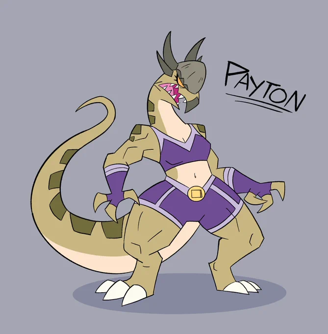 Hey look another dino wrestler. Payton the Pachycephalosaurus 
