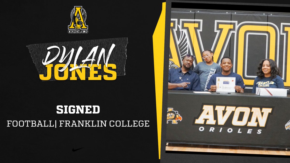 OrioleAthletics's tweet photo. Congratulations Dylan Jones.  Dylan will continue his football &amp; academic career at Franklin College https://t.co/nyDnR8tTbB