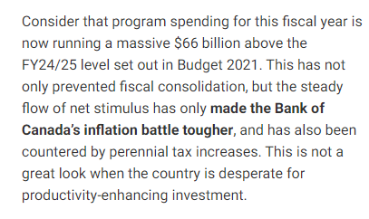 BMO warns stimulus that continues in #Budget2024 is making Bank of Canada's inflation battle tougher economics.bmo.com/en/publication…