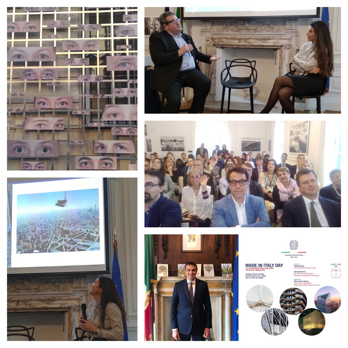 It was #AllEyesOnItaly at the Consulate of @ItalyinNY discussing Italy's industrial excellence. In the words of Claudia Pavan of #CimolaiUSA 'Italian manufacturing skills make your vision a reality'. @thevesselnyc & @TheShedNY @_HudsonYardsNYC are proof of that👏🇮🇹 @ItalyinUS
