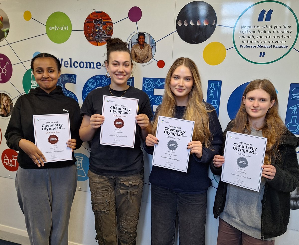 🎉 Congrats to our Sixth Former on excelling in the #RoyalSocietyofChemistry Olympiad 2024! 🏅 Despite its challenging questions, including topics beyond the syllabus like the FIFA 2023 Women’s World Cup trophy, our pupils' achieved bronze & silver awards. 👏💪 #RSCOlympiad