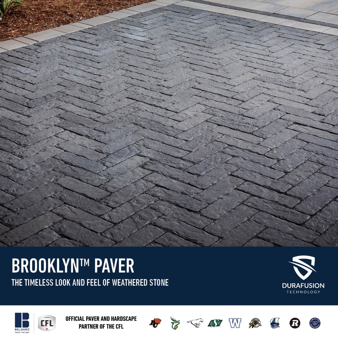 Brooklyn™ Paver
The timeless look and feel of weathered stone in a perfectly uniformed 3x9 size and coupled with Belgard’s Durafusion™ finish, makes the Brooklyn paver ideal for patios, walkways and beautiful accents. 
#BelgardCanada #OutdoorLiving #Landscape #Hardscape