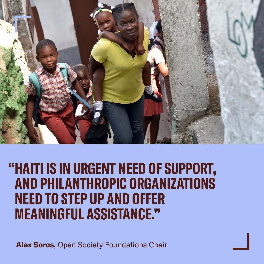 Grassroots and civil society organizations in Haiti are leading the struggle against government corruption and the return of dictatorship. @OpenSociety is pledging $20M and combining efforts with @WK_Kellogg_Fdn to help strengthen the fight for human rights, protect farmers,…