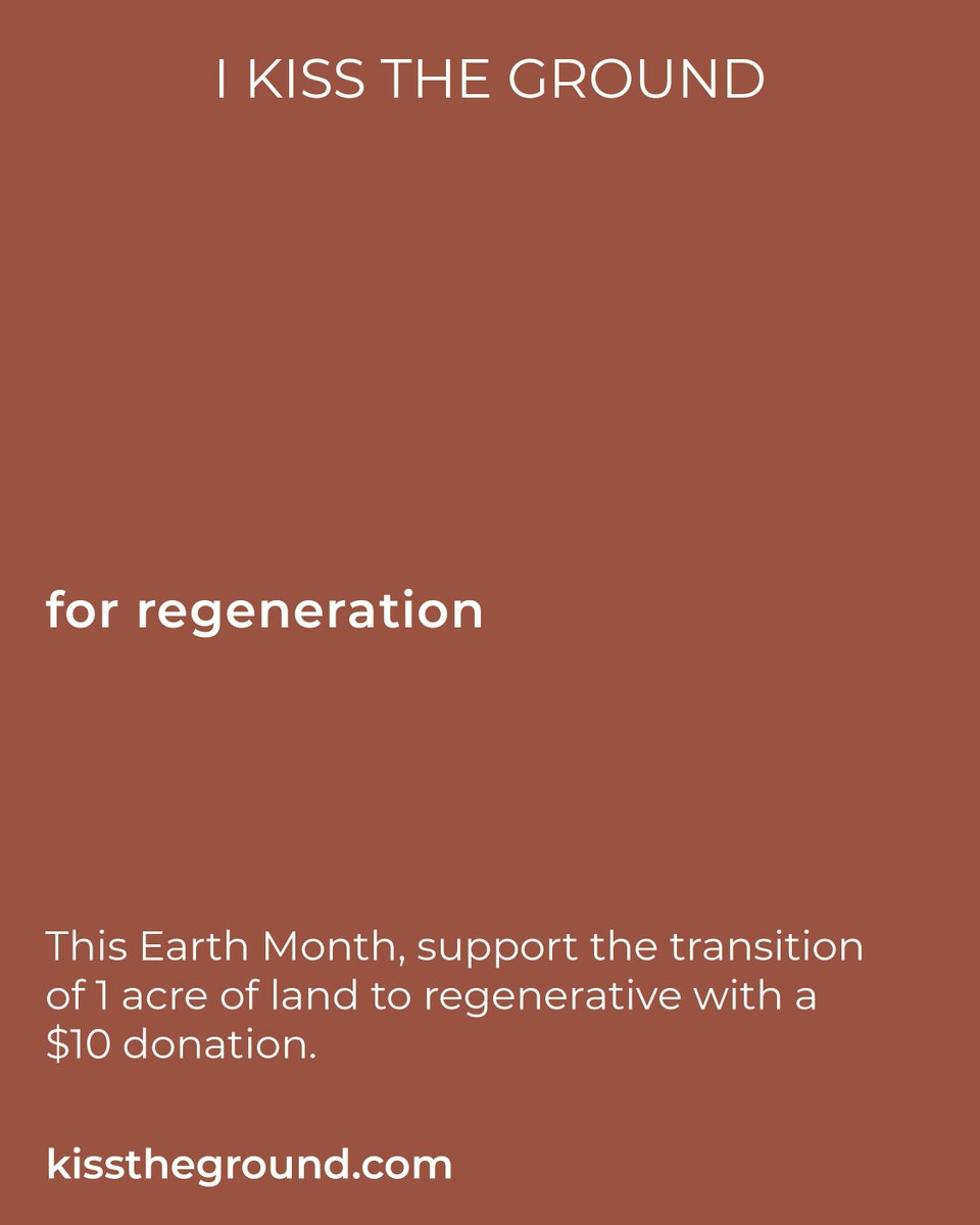 💪🌿 The regenerative movement is building a more resilient world! 🔎 Transition 1 acre to regenerative with a $10 donation: kisstheground.com/i-kiss-the-gro… #ikisstheground #foodsecurity #climatesolution #regenerativeagriculture