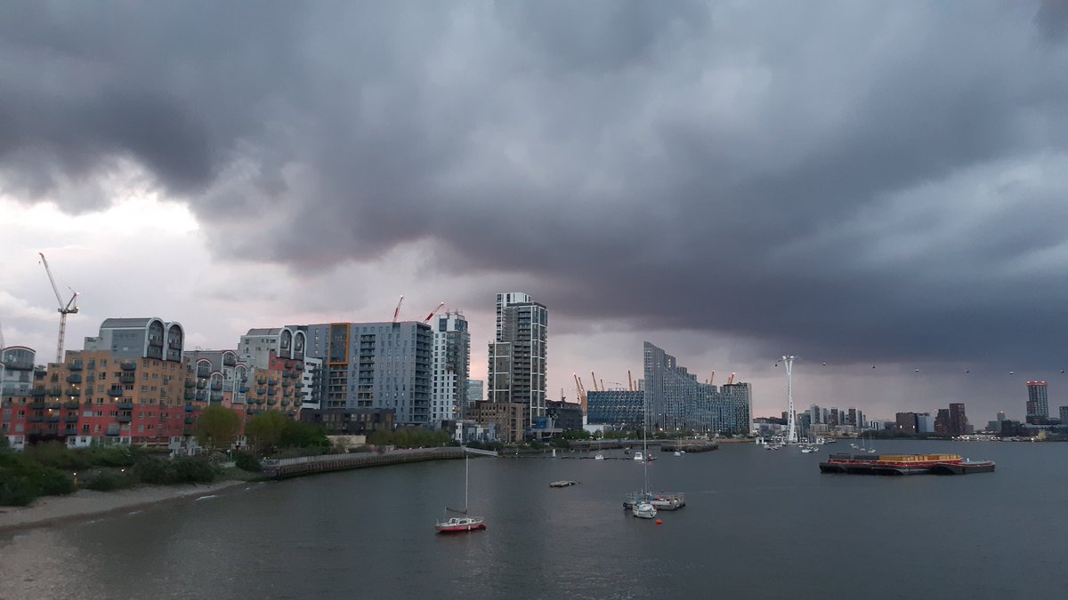 A dramatic looking sky over #CanaryWharf yesterday evening, as seen from the #Greenwich Yacht Club bar. Tuesday evening Club Nights are the best time for any prospective new members to come along and say hello.
