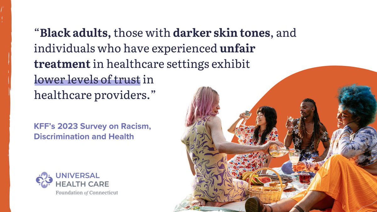 Systemic racism is deeply rooted in the medical field.<a href="/KFF/">KFF</a>'s recent report explores the connection between racism in health systems and medical mistrust. Find the full report here:
bit.ly/4c0NE3V