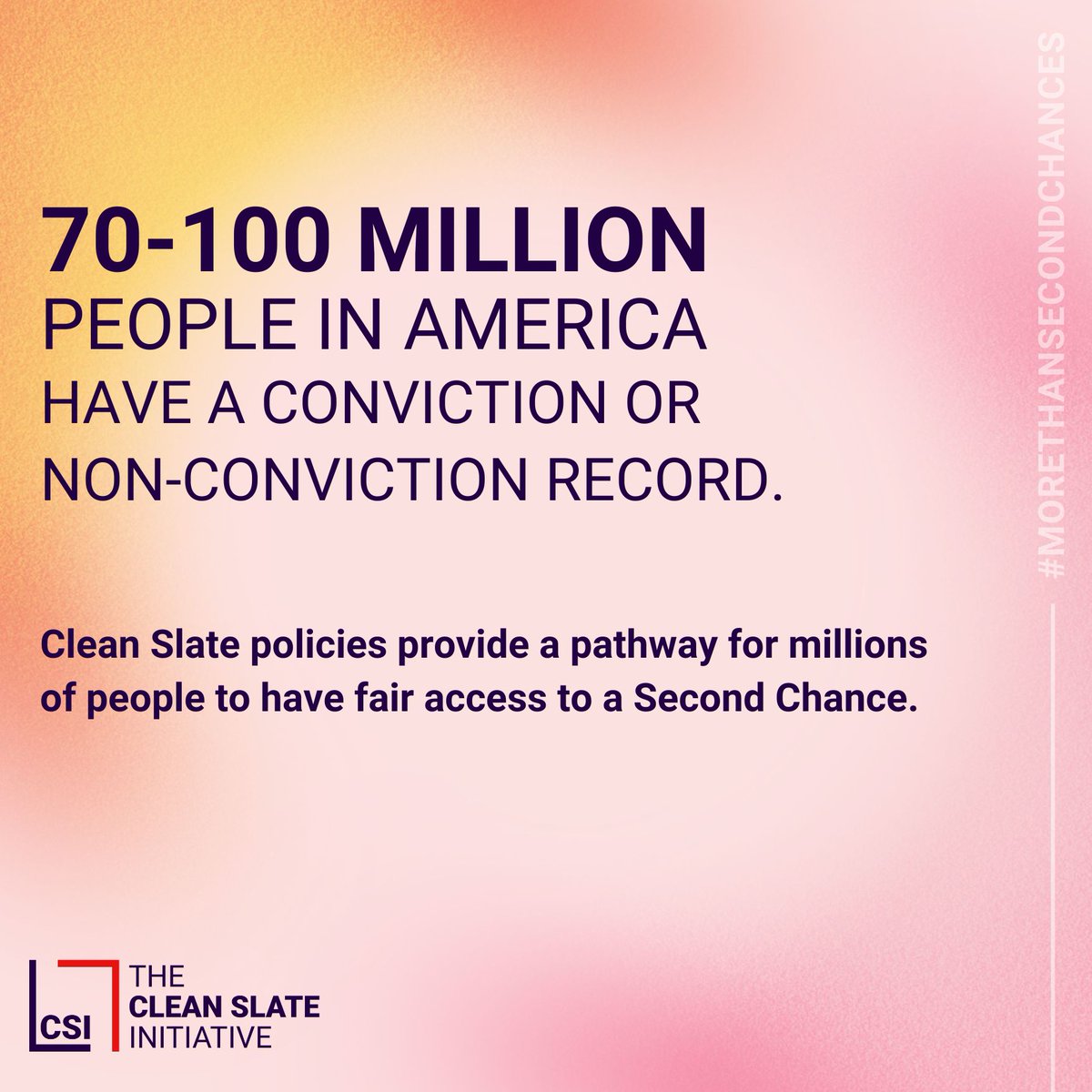 There are millions of people with records that are currently eligible for relief, but the current process for record relief can be complex &amp; costly.

#CleanSlate policies are #MoreThanSecondChances, they work to ensure everyone has a fair shot at redemption.

#SecondChanceMonth