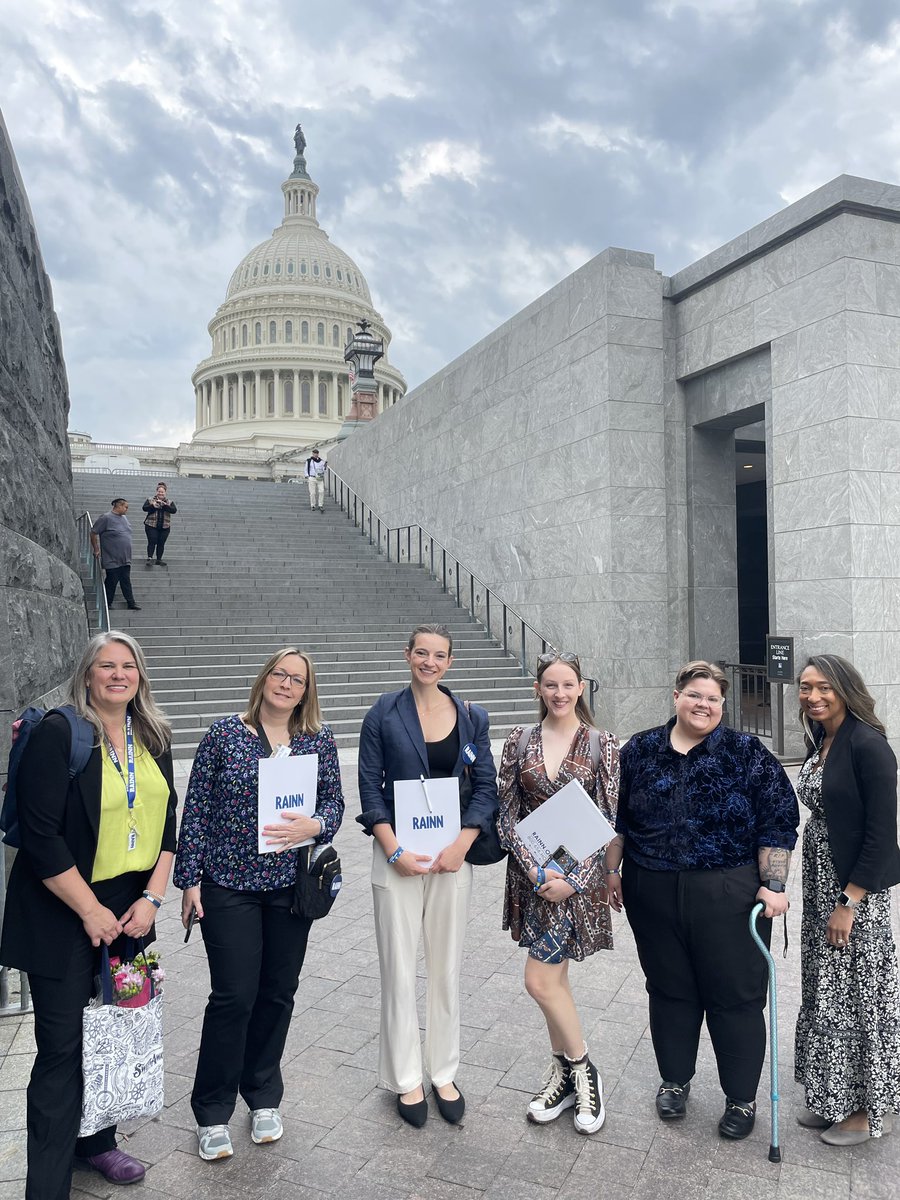 Survivors and the RAINN team are here on Capitol Hill! 💙🏛️ #ActWithRAINN #SAAPM