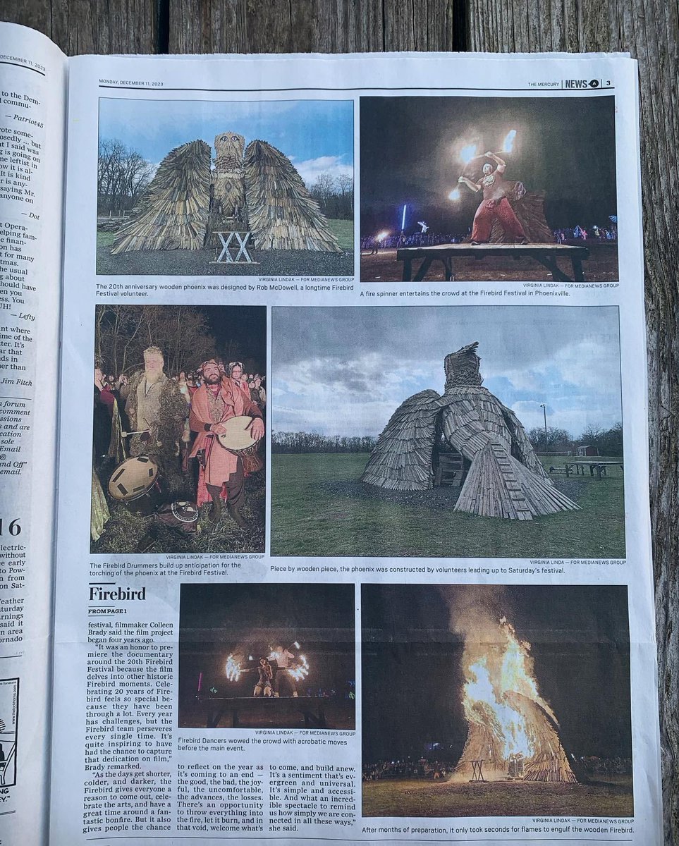 VirginiaLindak's tweet photo. Print copy of my Firebird Fest story from December. #firebirdfestival #phoenixville #chestercounty https://t.co/oZxNMNzJlP