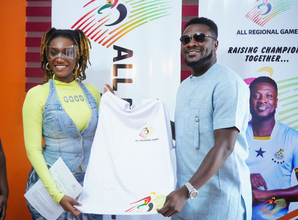 ASAMOAH_GYAN3's tweet photo. Wendy Shay have pledge her support for the All Regional Games, Welcome on-board Sister Wendy , Let's Raise Champions Together https://t.co/d0tVgxoWIC