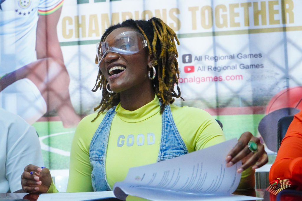 ASAMOAH_GYAN3's tweet photo. Wendy Shay have pledge her support for the All Regional Games, Welcome on-board Sister Wendy , Let's Raise Champions Together https://t.co/d0tVgxoWIC
