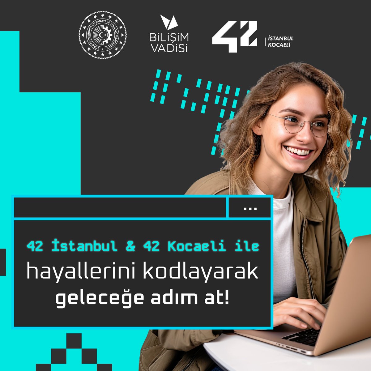 42 İstanbul & 42 Kocaeli'de eğitim alan arkadaşlarımız bugün en iyi şirketlerde geleceği kodluyorlar 🧑🏻‍💻 Sen de hayallerini kodlayarak geleceğe adım atmak istiyorsan linke tıkla ve kodlama serüvenine başla ✨ 👇🏻 42istanbul.com.tr