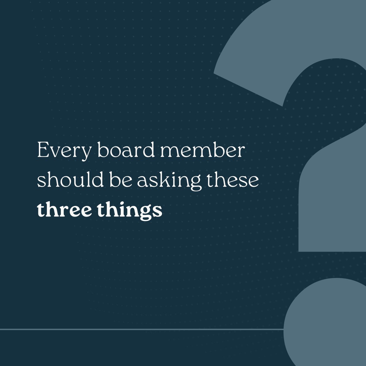 Every board member should be asking:

1. Are we aligned with the company's strategy?
#BoardofDirectors