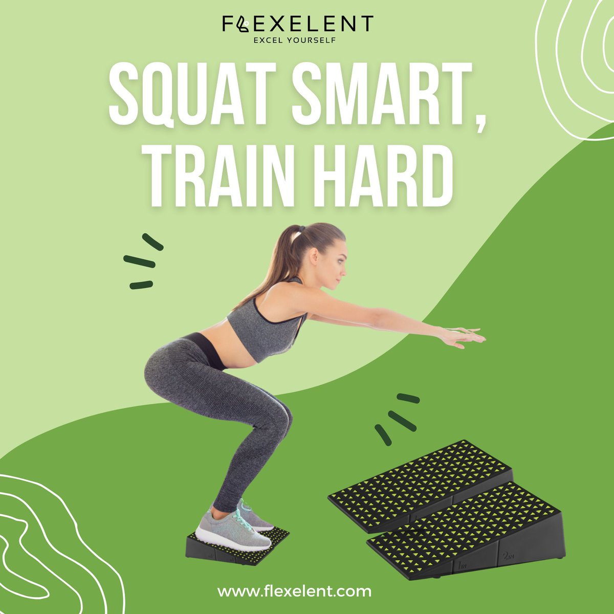 Transform your training with 'Squat Smart, Train Hard'! 💪 Flexelent Squat Wedges are back! Get the gear that keeps up with your grind. Hit up buff.ly/3wgJWmw now! #SquatSmart #TrainHard #Flexelent #BackInStock #FitnessGear #GymLife #SquatGoals