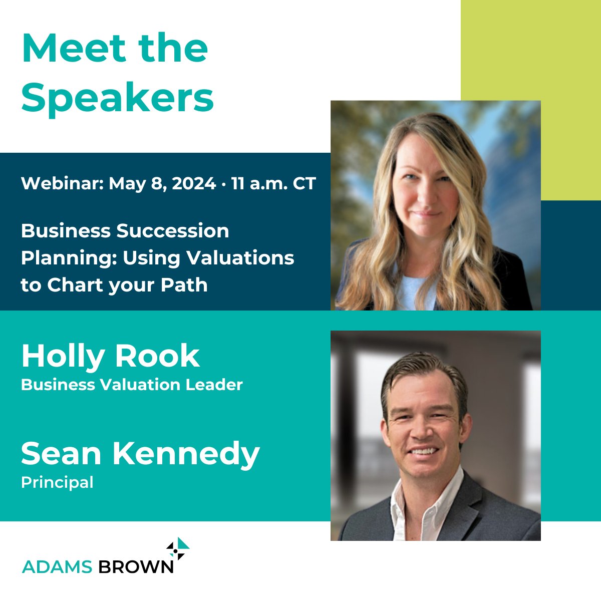 Holly Rook and Sean Kennedy will help you understand the valuation process and how it can benefit your business during the transition phase in this free webinar on May 8.

>> hubs.la/Q02sPjx30

#businessvaluation #businessowner #successionplanning #businesstransition